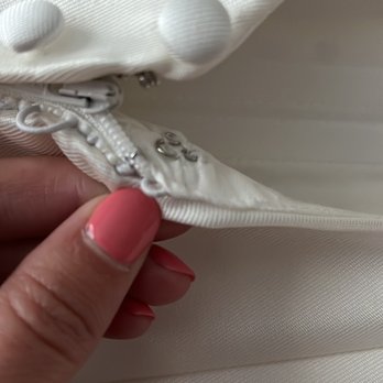 Margarita's Bridal - Pull is too small to go over button - Sewing & Alterations Near Me - Salem, Massachusetts