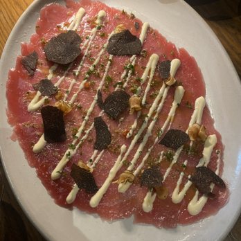 MIKA - Tuna Carpaccio with black truffle - Italian Near Me - Coral Gables, Florida MIKA - Tuna Carpaccio with black truffle - Italian Near Me - Coral Gables, Florida