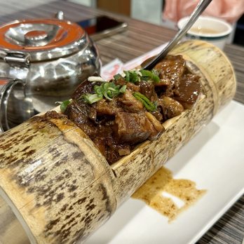 XLB Kitchen - Glutinous Rice w/Pork in Bamboo - Szechuan Near Me - Cupertino, California XLB Kitchen - Glutinous Rice w/Pork in Bamboo - Szechuan Near Me - Cupertino, California