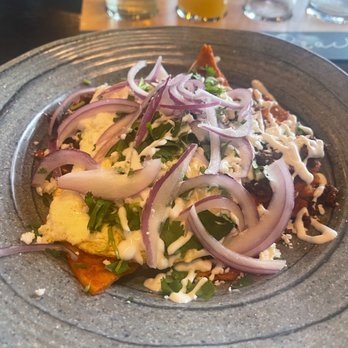 The 908 - Chilaquiles with chorizo; delicious! But it is a big, heavy dish so get ready to have soggy leftovers - New American Near Me - Long Beach, California The 908 - Chilaquiles with chorizo; delicious! But it is a big, heavy dish so get ready to have soggy leftovers - New American Near Me - Long Beach, California
