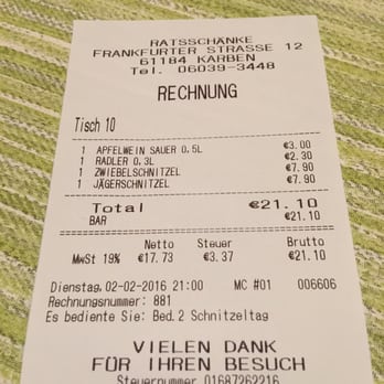 Ratsschänke - faire Preise (Schnitzeltag) - German Near Me - Karben, HE
