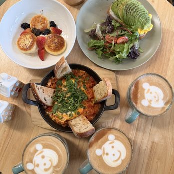 Cool Beans - Raf coffee,Avocado toast,syrniki pancake ,shakshura egg spiced tomato. - Coffee & Tea Near Me - Torrance, California Cool Beans - Raf coffee,Avocado toast,syrniki pancake ,shakshura egg spiced tomato. - Coffee & Tea Near Me - Torrance, California