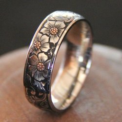 Hand Engraved wedding ring
