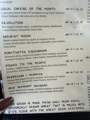 Menu photo 2 American Flatbread Stowe Stowe, VT