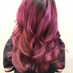 Agape Salon - My daughter's first time coloring her hair and of course she went very bold for her first time..... another amazing job by Andrea!