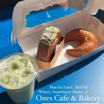 Ones Cafe & Bakery - Matcha latte, matcha wheel, strawberry moon - Coffee & Tea Near Me - Castro Valley, California Ones Cafe & Bakery - Matcha latte, matcha wheel, strawberry moon - Coffee & Tea Near Me - Castro Valley, California
