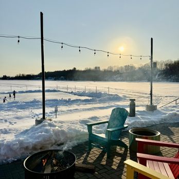Lago By Druthers - fire pit and ice skating rink - New American Near Me - Saratoga Springs, New York Lago By Druthers - fire pit and ice skating rink - New American Near Me - Saratoga Springs, New York