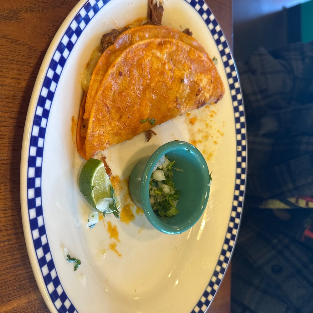 Tata's Mexican Restaurant - Birria tacos- super delicious. As you can see almost gone. - Mexican Near Me - Everett, Washington