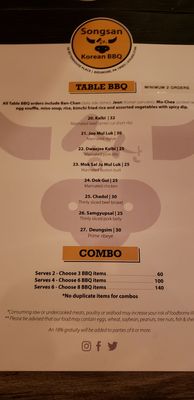 Menu photo 8 Songsan Korean BBQ Ardmore, PA Menu photo 8 Songsan Korean BBQ Ardmore, PA