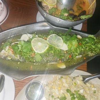 Fish Cheeks - Steamed Fish with Thai herbs - Seafood Near Me - New York, New York Fish Cheeks - Steamed Fish with Thai herbs - Seafood Near Me - New York, New York