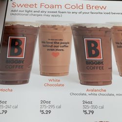 Biggby Coffee - Menu