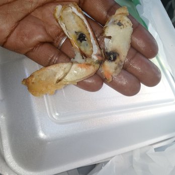 Jade Palace - $32.83Molded crab with black spots through shell with black worm or something in meat, not cleaned several barnacles still attached - Chinese Near Me - Oakland, California