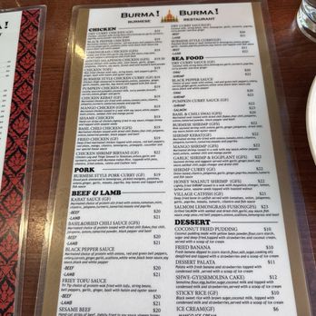 Burma Burma - Menu - Burmese Near Me - Dublin, California