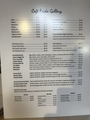 Menu photo 2 Café Frida Gallery Santa Rosa, CA Menu photo 2 Café Frida Gallery Santa Rosa, CA