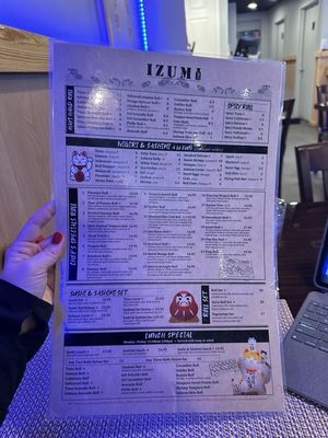 Menu photo 2 Izumi Japanese Restaurant Washington, DC, DC Menu photo 2 Izumi Japanese Restaurant Washington, DC, DC