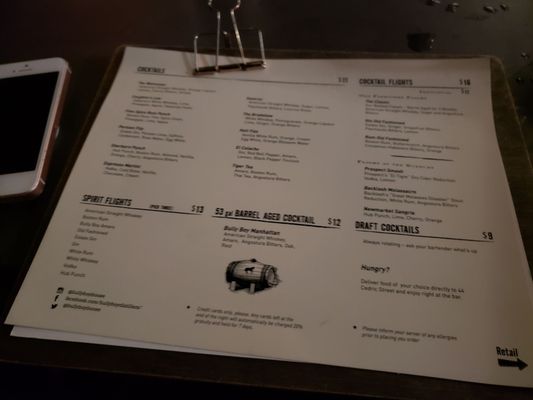 Menu photo 7 Bully Boy Distillers Roxbury, MA