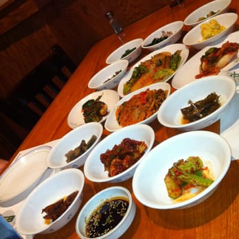 Galbi Ma Eul - This place is awesome! Look at all the ban chan! - Korean Near Me - Flushing, New York Galbi Ma Eul - This place is awesome! Look at all the ban chan! - Korean Near Me - Flushing, New York