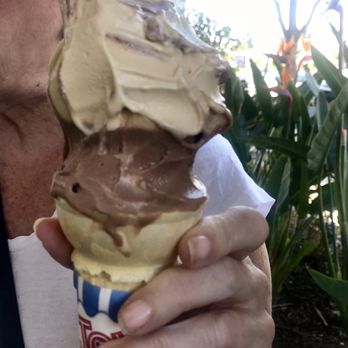 Stricklands Ice Cream - Medium cone with chocolate and Reese's Pieces - Ice Cream & Frozen Yogurt Near Me - Costa Mesa, California Stricklands Ice Cream - Medium cone with chocolate and Reese's Pieces - Ice Cream & Frozen Yogurt Near Me - Costa Mesa, California