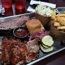 2meats platter. Brisket and pulled pork. 2meats platter. Brisket and pulled pork.