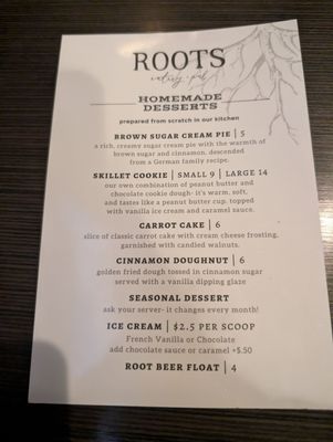Menu photo 2 Roots Eatery and Pub Wolcott, IN Menu photo 2 Roots Eatery and Pub Wolcott, IN