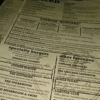 Citizen Burger Bar - Menu - Burgers Near Me - Charlottesville, Virginia
