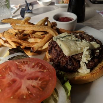 Hilo Bay Cafe - Hawaii beef as good as Japan Kobe. Slab of blue cheese. Ripe tomatoe. Yum - New American Near Me - Hilo, Hawaii Hilo Bay Cafe - Hawaii beef as good as Japan Kobe. Slab of blue cheese. Ripe tomatoe. Yum - New American Near Me - Hilo, Hawaii