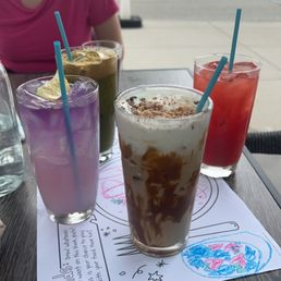 HONEY CARAMEL CRUNCH ICED COFFEE PURPLE HAZE KALE TONIC FRESH JUICE WATERMELON WAKE-UP HONEY CARAMEL CRUNCH ICED COFFEE PURPLE HAZE KALE TONIC FRESH JUICE WATERMELON WAKE-UP