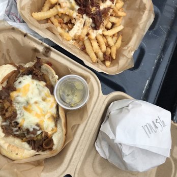 Herfy’s Burgers - Bacon cheese fries, Beef Philly Cheesesteak and a Mushroom burger with Swiss. - Hot Dogs Near Me - Orting, Washington Herfy’s Burgers - Bacon cheese fries, Beef Philly Cheesesteak and a Mushroom burger with Swiss. - Hot Dogs Near Me - Orting, Washington