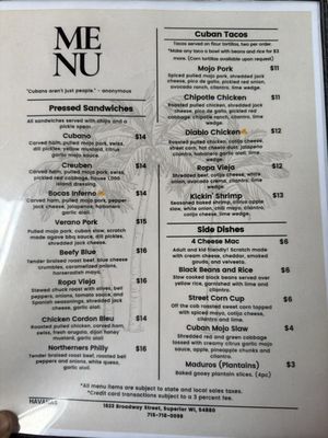 Menu photo 8 Havana’s Superior, WI Menu photo 8 Havana’s Superior, WI