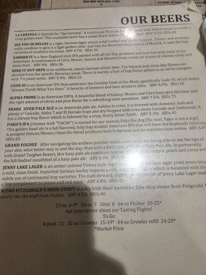 Menu photo 8 Snake River Brewing Jackson, WY Menu photo 8 Snake River Brewing Jackson, WY