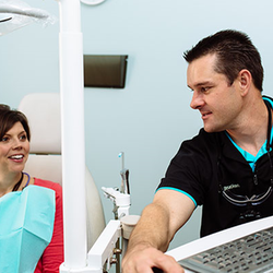 Comfort Dental of Lafayette - Dr. Brucken with Patient