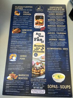 Menu photo 1 El Sitio Restaurant and Bakery Royal Palm Beach, FL