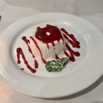 Acqua e Farina - Panne Cotta with Raspberry sauce - Italian Near Me - Hayward, California