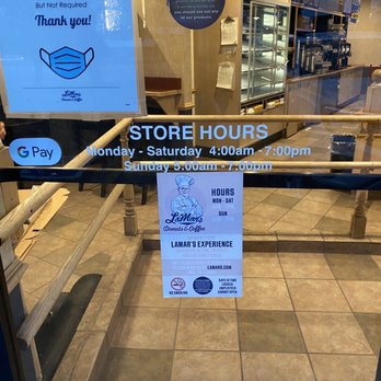 LaMar's Donuts and Coffee - The store hours: which only mean the door is unlocked and not that they're actually open for business. No donuts at 7:24AM. - Coffee & Tea Near Me - Aurora, Colorado