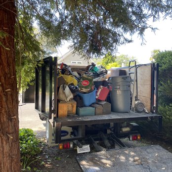Mendo Junk Removal - The pile leaving the back yard!! - Junk Removal & Hauling Near Me