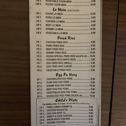 Oriental Garden - Menu
