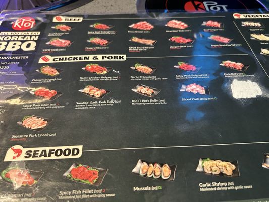 Menu photo 2 KPOT Korean BBQ & Hot Pot Ballwin, MO