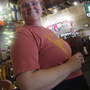 Fredericksburg Brewing - Gaelyn - Our Awesome and Funny Server - with another"Dollar-Bow-Tie" Award for going 'above-n-beyond' the norm. - Breweries Near Me - Fredericksburg, Texas