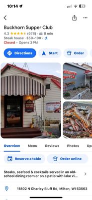 Buckhorn Supper Club by null