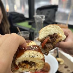 Clinton Hall - FiDi - Philly Cheesesteak Sliders ($16) - must get shareable
