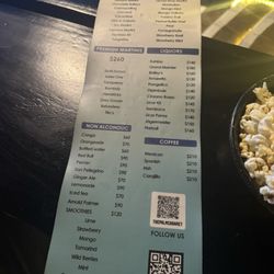 The Palm Cabaret - Drink menu