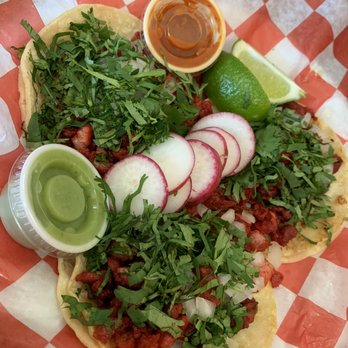 Mi Tradición - Tacos al pastor! I asked for no pineapple. Really delicious and generous portions. - Bakeries Near Me - Austin, Texas