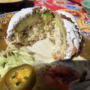 Hula Hut - Kawaikini Stuffed Avocado* inside - Tex-Mex Near Me - Austin, Texas
