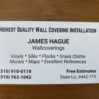 James D. Hague Wallcoverings - Call or text him - Wallpapering Near Me James D. Hague Wallcoverings - Call or text him - Wallpapering Near Me