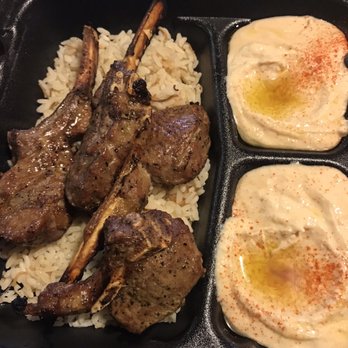 Fufu's Mid East Grill - Lamb Chop plate - Mediterranean Near Me - Riverside, California Fufu's Mid East Grill - Lamb Chop plate - Mediterranean Near Me - Riverside, California