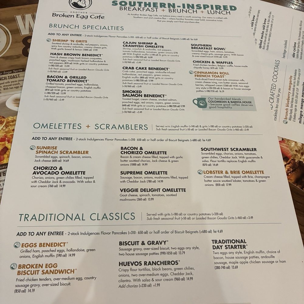 Another Broken Egg Cafe - Menu - Breakfast & Brunch Near Me - Austin, Texas Another Broken Egg Cafe - Menu - Breakfast & Brunch Near Me - Austin, Texas