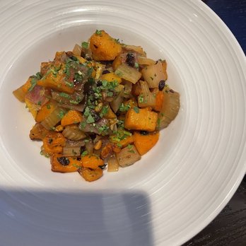 Plate - This was the highlight of the dinner....caponata. The weather, so this is usually made with eggplant but they used butternut squash - Italian Near Me - Leawood, Kansas Plate - This was the highlight of the dinner....caponata. The weather, so this is usually made with eggplant but they used butternut squash - Italian Near Me - Leawood, Kansas