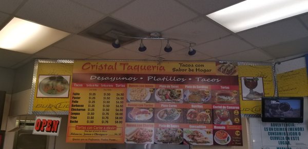 Menu photo 2 Cristal Taqueria Plano, TX