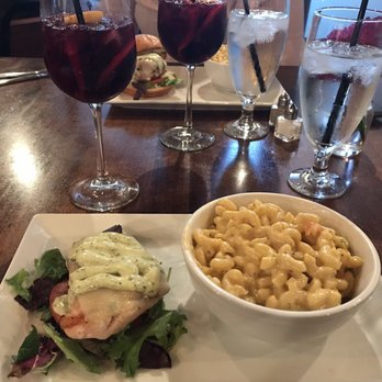 Crave Kitchen and Bar - Pesto Chicken with Green Chile Mac and Cheese - New American Near Me - El Paso, Texas Crave Kitchen and Bar - Pesto Chicken with Green Chile Mac and Cheese - New American Near Me - El Paso, Texas