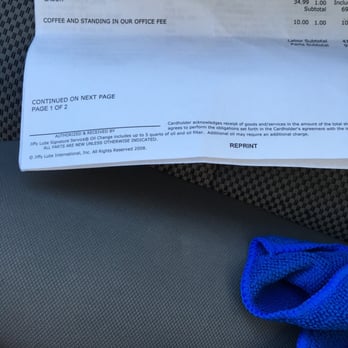 Jiffy Lube - My receipt - Auto Repair Near Me - San Bruno, California